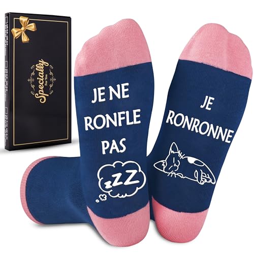 Merclix Chaussettes Chat 39 42 Idee Cadeau Femme Original Utile Anniversaire Noel Cadeau Chat Maman Ado Fille Fete Des Meres Saint Valentin Rigolo Humour