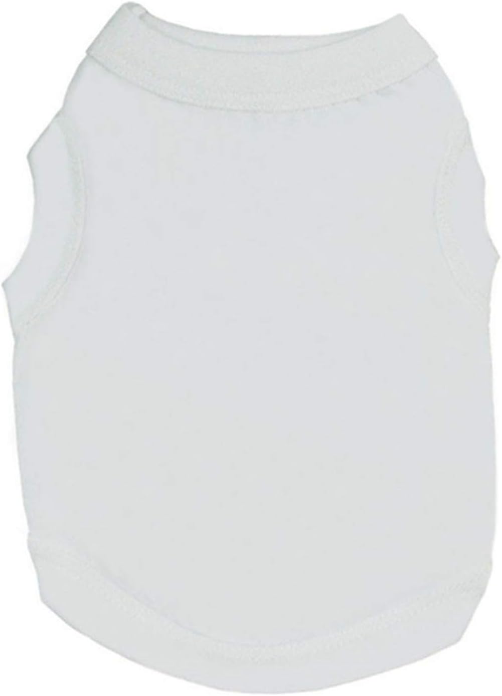 Dog & Cat Apparel: Stretchable XL White Cotton Vest & T-Shirt - Summer Vacation Clothing