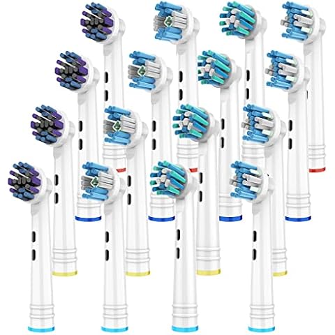 FIRIK Replacement Toothbrush Heads16 Pack, Electric Toothbrush Heads Compatible with Oral B Electric Toothbrush, Whitening Toothbrush Head, Toothbrush Head with Scraper Cover