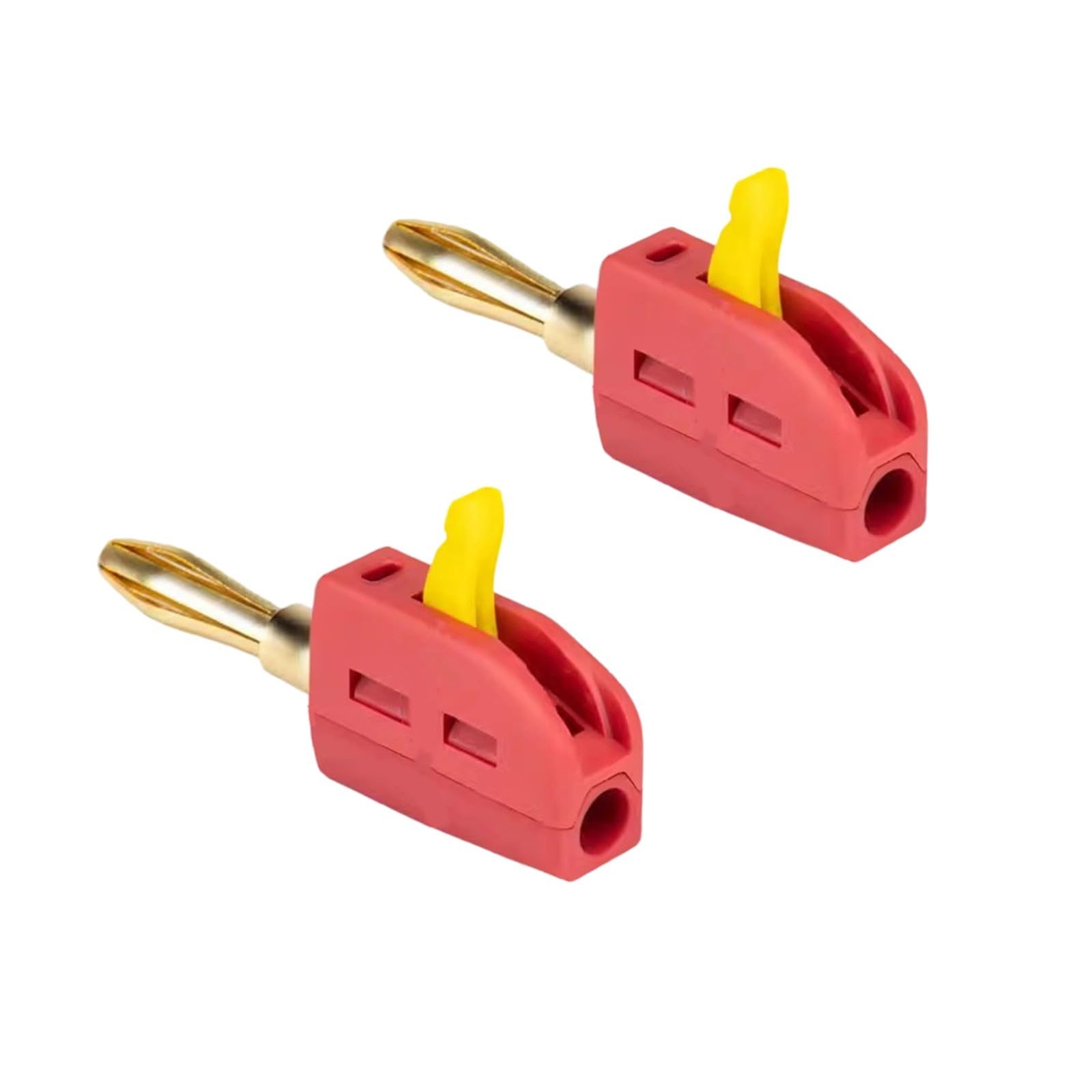 2Pcs High Current Banana Plugs 4mm 32A Rating Not Solder Required Quick Install Speakers Wire Terminals Speakers Plugs for Wire