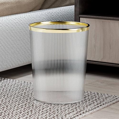 Caneca de basura transparente estilo cilíndrico miniatura 4