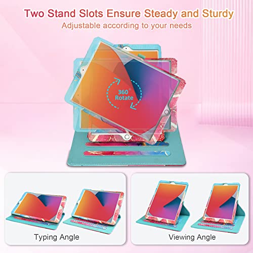 ZoneFoker Case for iPad 9th/8th/7th Generation, iPad 10.2 inch Case 2021/2020/2019, 360 Degree Rotating Stand - Image 3