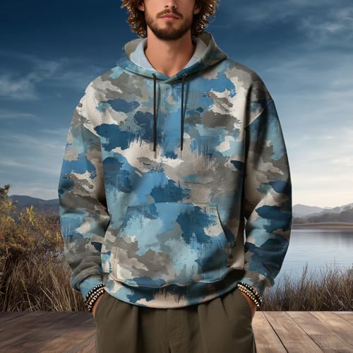 Camo Hoodies Men 2026 Fleece Sweatshirts Casual Oversized Sweatshirts Fall Long Sleeve Pullover with Pocket2