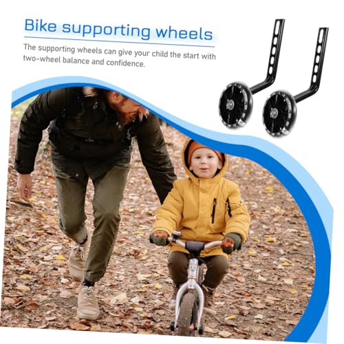 VICASKY 2 pares de ruedas de entrenamiento para bicicleta, estabilizadores ajustables, auxiliares resistentes al desgaste para equilibrio y seguridad miniatura 3
