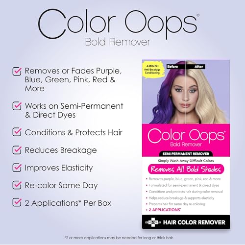 image for Color Oops Bold Remover, 2 Applications, Hair Dye Remover Safely Remov