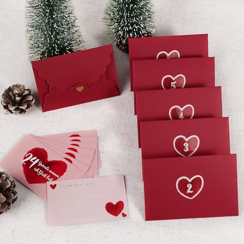 BHGT Adventskalender Karte für Paare 24 Warum Ich Dich Liebe Adventskalender Füllung Weihnachten Geschenke für Ihn Sie Partner Rubbelkarten Liebe Karte Liebesgeschenke für Jahrestag