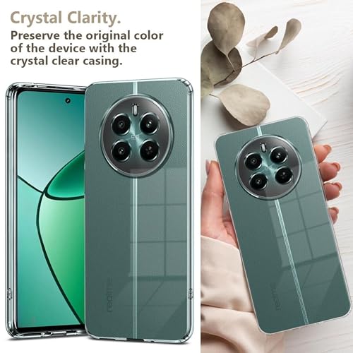 Image of SPAZY CASE Silicone Realme Narzo 70 Pro 5G / Narzo 70 5G / Realme 12 Plus 5G / Realme P1 5G Back Cover|Protective Soft Transparent Shockproof Hybrid Protection Back Case Cover