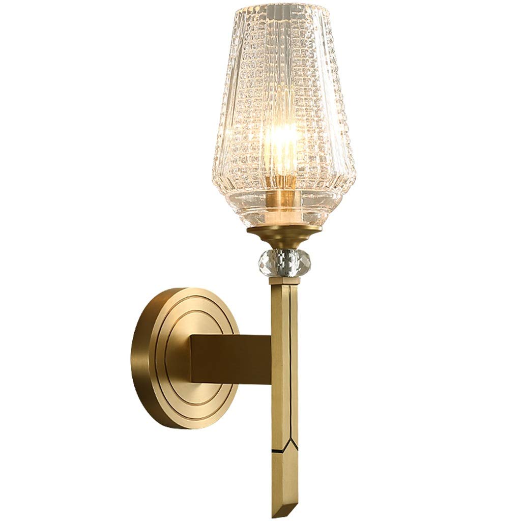 YNIYUJKL Wall Lamp Wall Lamp Modern Nordic Copper Crystal Decorative Wall Lamp Living Room Background Wall Single Head Wall Lamp Bedroom Bedside Lamp Wall Mount Light
