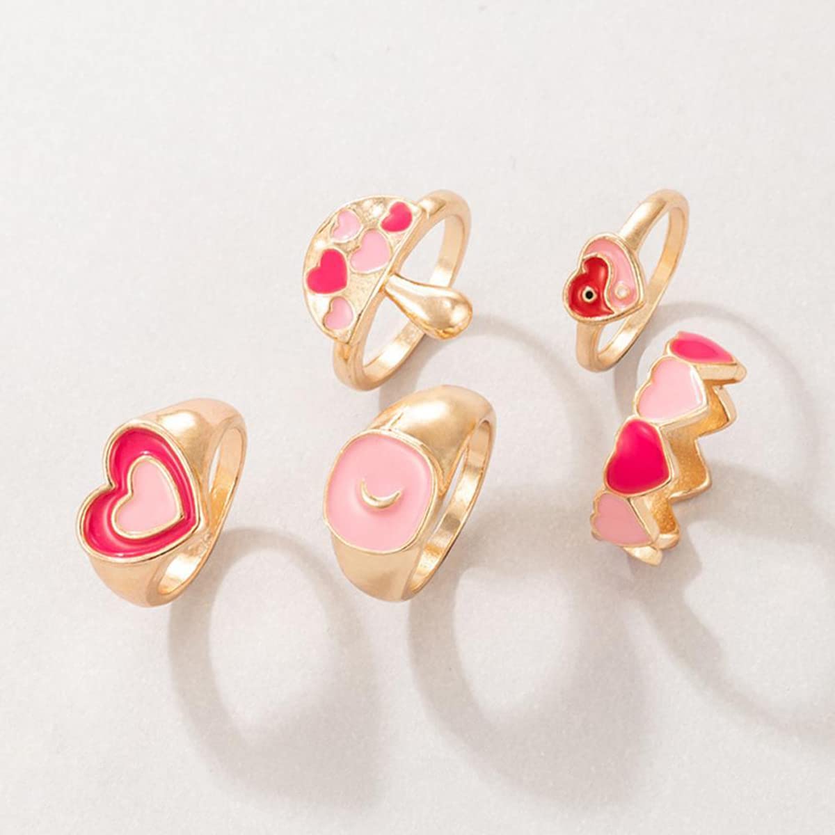 5-Piece Plated Rings Set