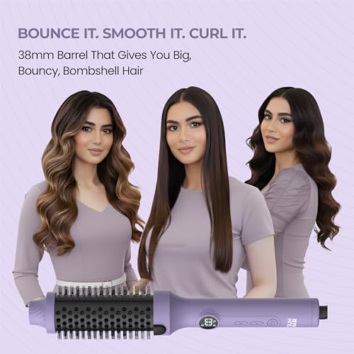 Image of Tash Hair Heated Round Brush- 3 in 1 Benefits- Volumising, Curling & Straightening- All In One Tool | 5 Heat Settings, Tourmaline Ceramic Barrel | Gifts For Woman | Volumizer & Styler- Va-Va-Volume