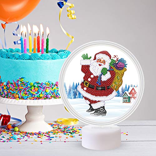 sikiwind Decoração de Natal Papai Noel Faça Você Mesmo Formato Especial Broca Pintura Diamante Dispo