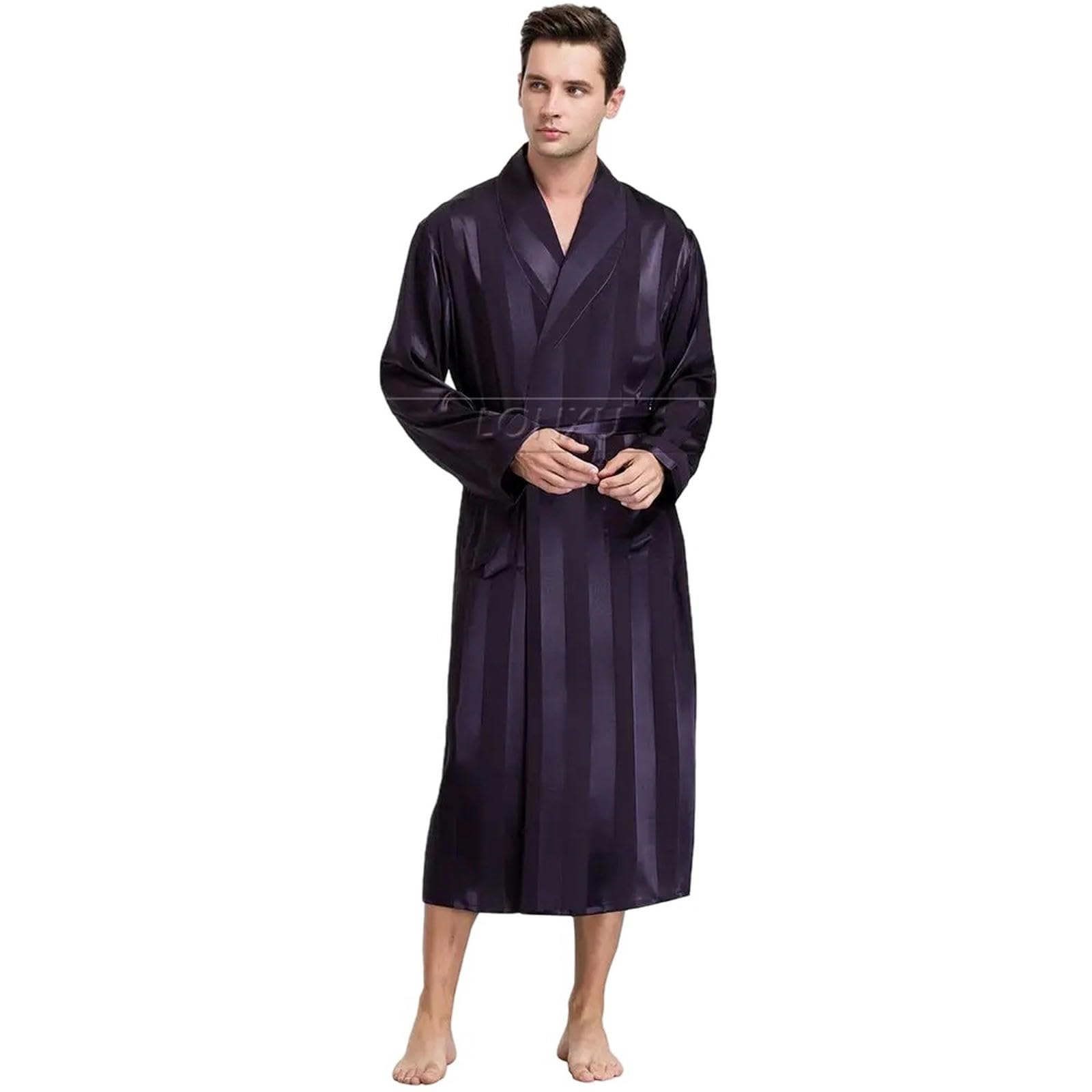 MdybF Szlafrok męska piżama bielizna nocna szlafrok szlafrok koszula nocna S ~ 3Xl__na prezenty