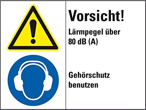 LEMAX Kombi-Warnschild „Vorsicht! Warnung Vor Berührung…“ – Kunststoff, 200x120 Mm, Für Innen & Außen