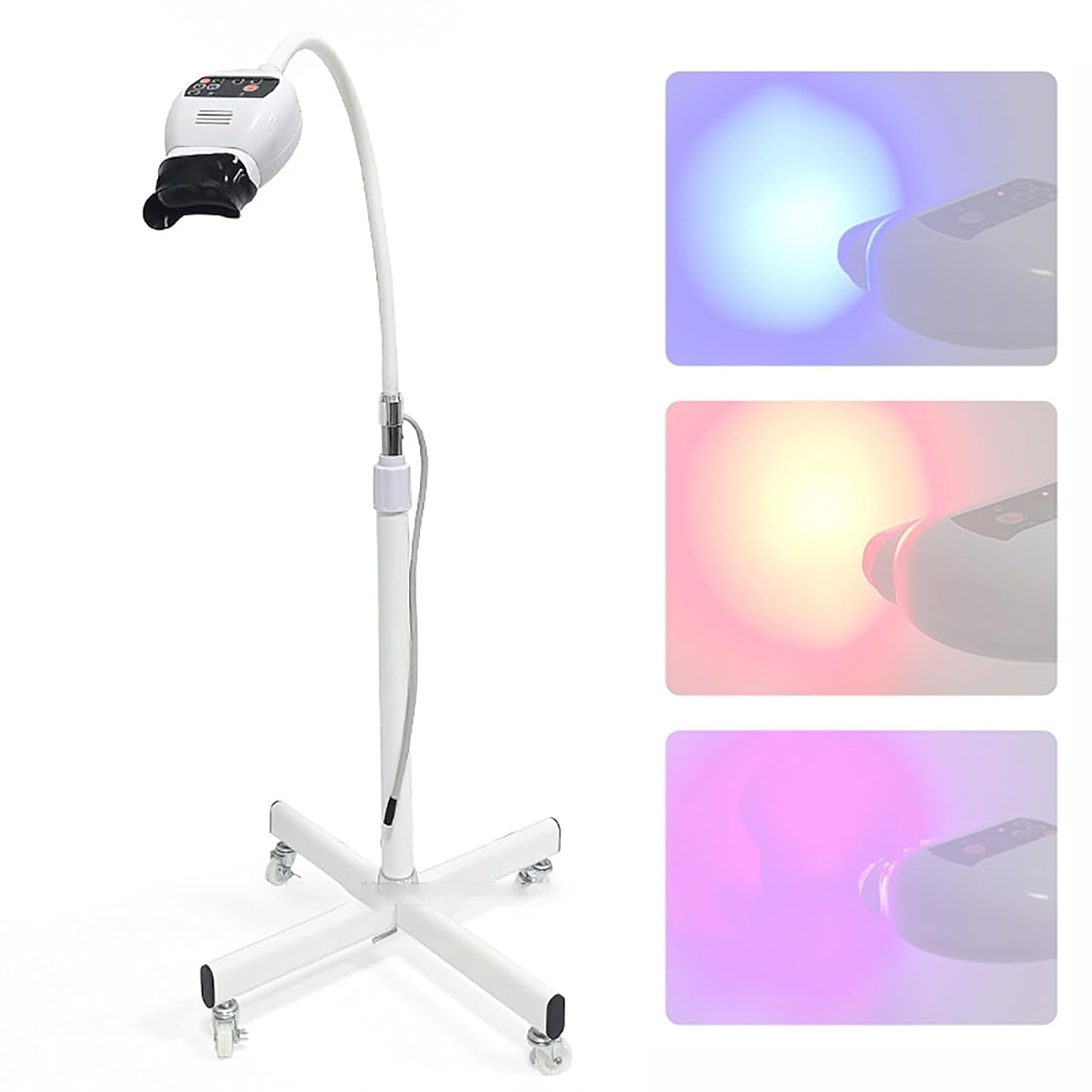 Dental Mobile Teeth Whitening Lamp LED Teeth Whitening Light Accelerator Bleaching Lamp 3 Colors Blue Red Purple Light