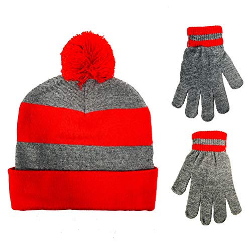 Nintendo Super Mario Boys Winter Hat and Gloves Cold Weather Set, Age 4-72