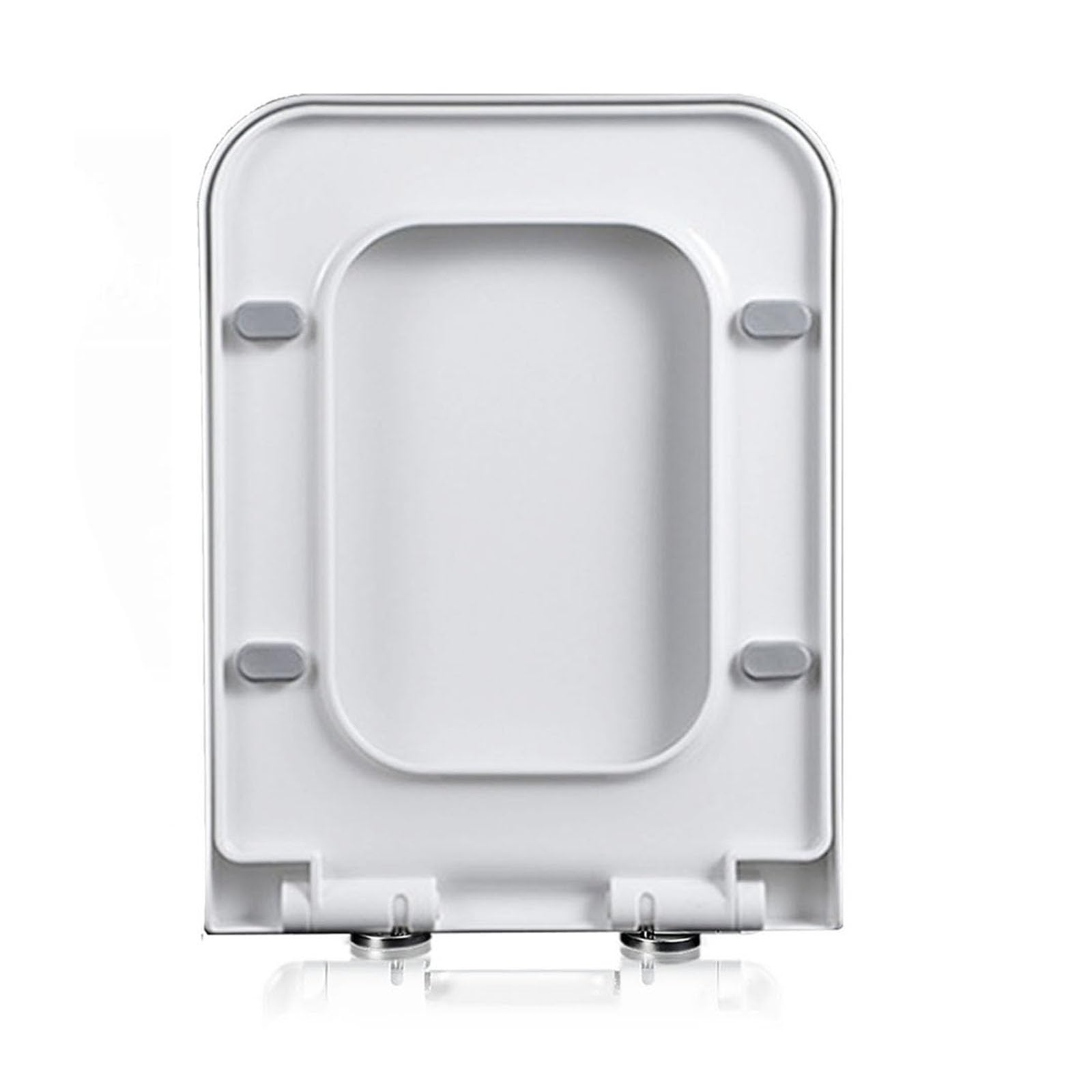 Giural Square Toilet Seat Soft Close, White Toilet Seats Quick Release Top Fix Adjustable Hinges, Easy Installation, Slow Close Toilet Seats Rectangle,04f