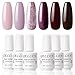 Gellen Soak Off Shimmering UV Gel Nail Polish Set, 12ml Nail Gel 6 Colors Kit