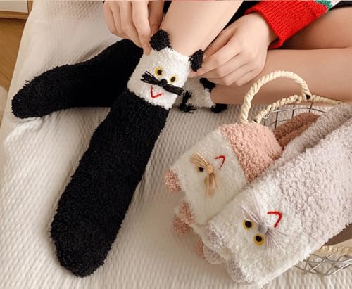 Image of Benefeet Sox Womens Girls Fuzzy Socks Cozy Winter Warm Fluffy Socks Soft Cute Animal Home Slipper Thick Plush Sleeping Sock
