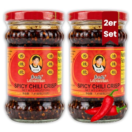 Lao Gan Ma Crispy Chili Oil 2er Set 2x210g Knusprig Würzig Umami Chili Crisp