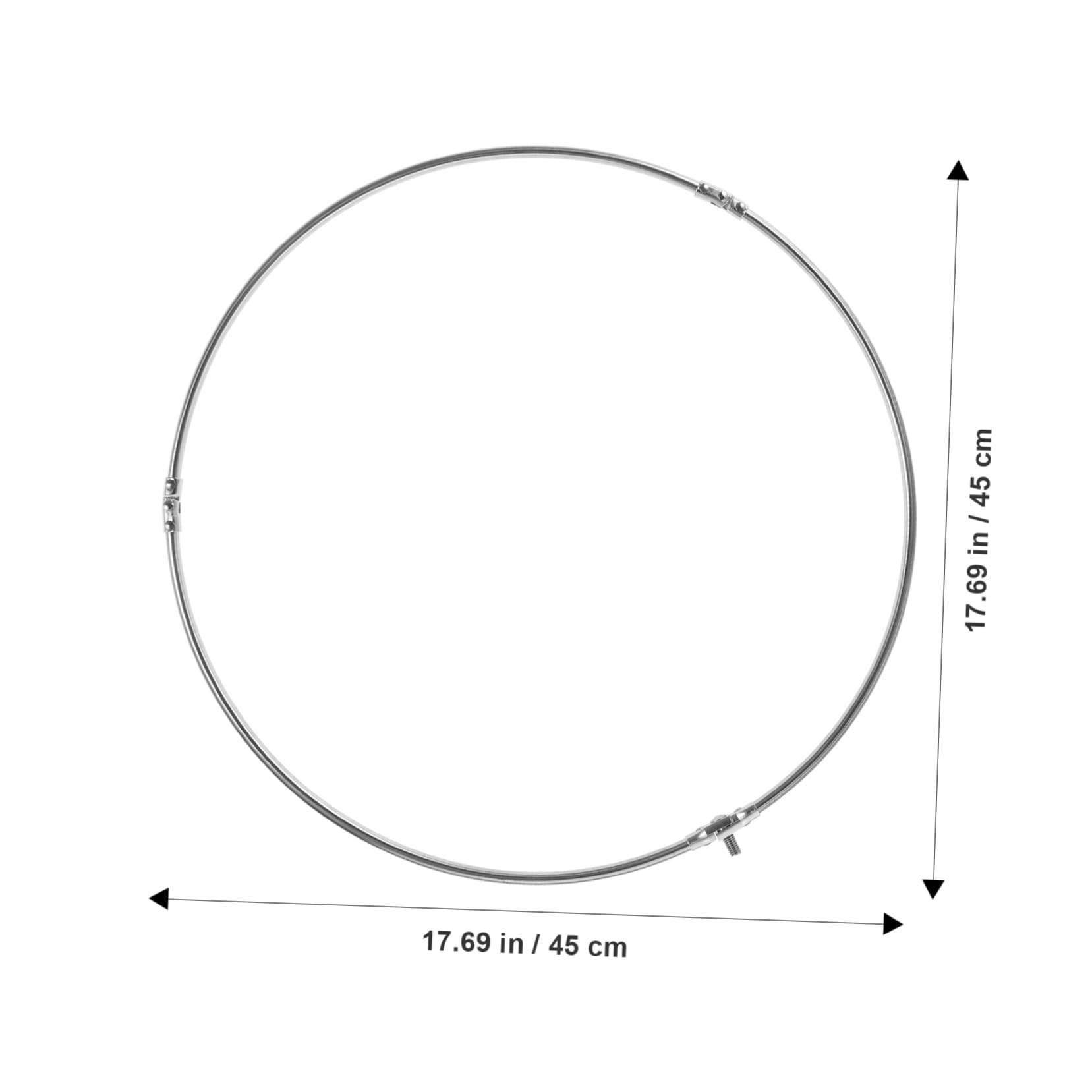 SUPVOX Fishing Landing Net Circle Stainless Steel 45cm Ring Simple Dip Net Ring for DIY Nets