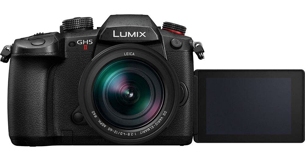 Panasonic DC-GH5M2LE Lumix Cámara Evil con Objetivo Leica 12-60 mm/F4 (20MP, 4K, Doble estabilización, Protección contra frío, Polvo y Salpicaduras de Agua), Color Negro