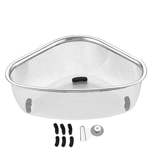 Colador para fregadero triangular de acero inoxidable