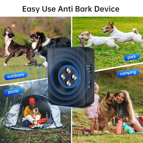 Antibell für Hunde,3 Ebenen Ultraschall Anti Bell Gerät,33Ft Anti-Bell-gerät,Auto-Anti Bell Gerät Hunde,100% Sicher und effektiv Sicher Hundebellen Stoppen,Ultraschall-Anti-Bellgerät Hundebellen
