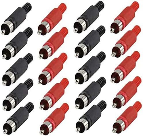 RUNCCI-YUN 30PCS Solder RCA Plug Male Audio Video Adapter Connector Professional