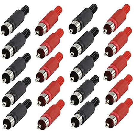 30 Connettori RCA Maschio – Saldabili, Audio Video, 15 Neri E 15 Rossi – Per Sostituzione O Montaggio A Pannello - 3
