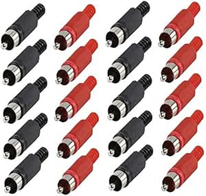 RUNCCI-YUN 10 stuks adapters voor RCA-kabel op luidspreker, luidspreker, subwoofer, phono, RCA-stekker naar AV 2 schroefterminal, video, audio, veerpers, Balun voor CCTV