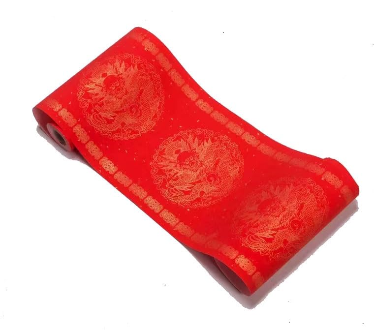 Antytetyczny, noworoczny dwuwiersz na drzwi, 1 rolka wiosenny dwuwiersz papierowy DIY dwuwiersz czerwony Jin długi papier papier Xuan decoupage papier ryżowy chiński papier do kaligrafii pisanie dwuwi