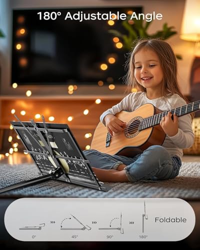 Image of K KASONIC Music Stand, 2 in 1 Folding Sheet Music & Book Stand With Bag