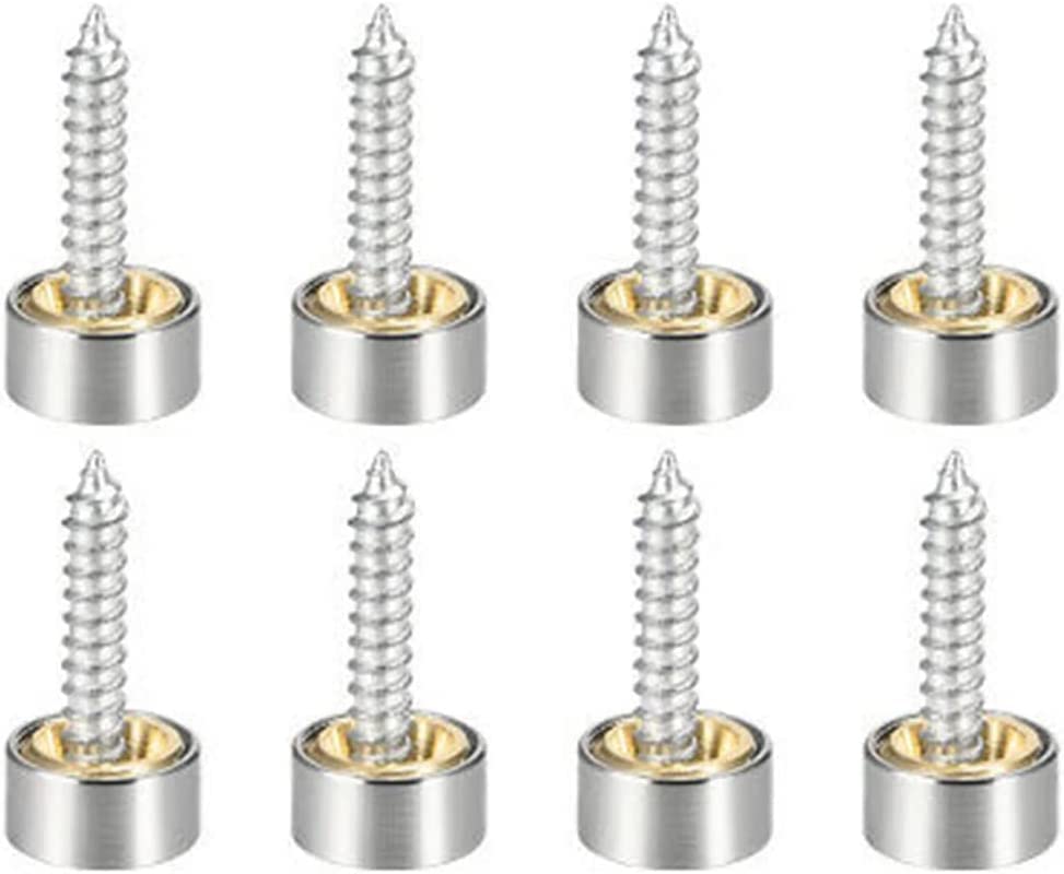 TOP-VIGOR 8Pcs 16mm Mirror Screws