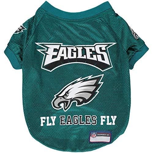 NFL PHILADELPHIA EAGELS RAGLAN JERSEY Fly Eagles Fly - Large. CUTEST FOOTBALL JERSEY for DOGS & CATS