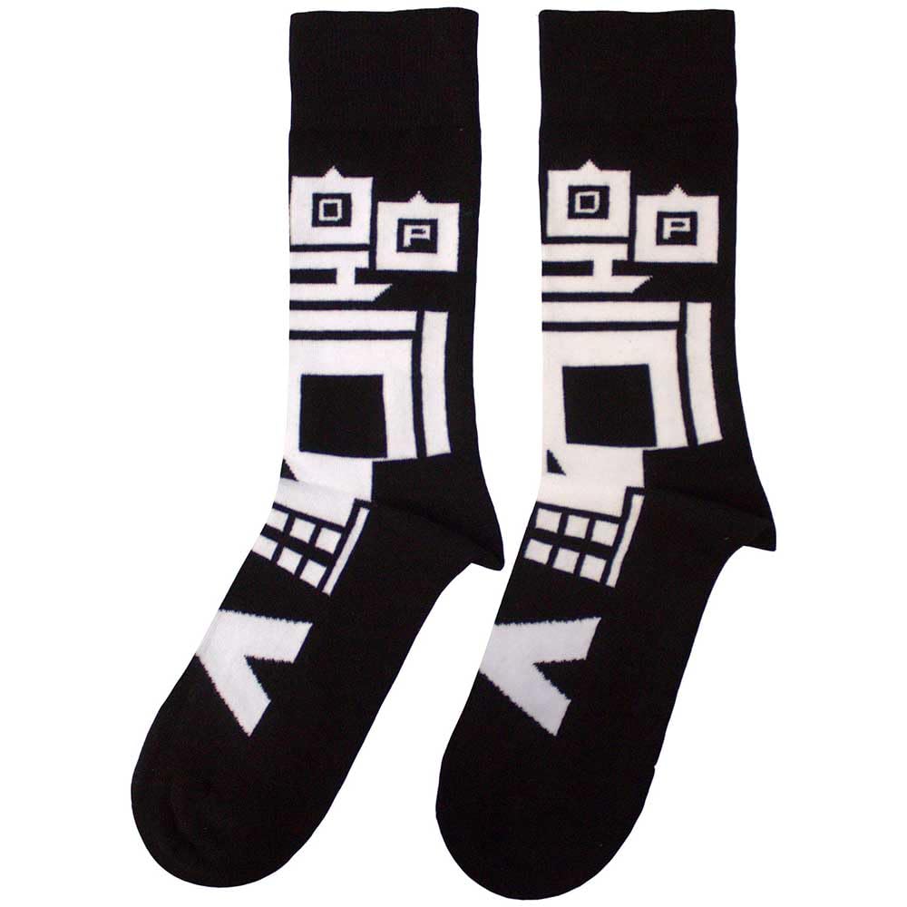 Paradiso Clothing Unisex Black Five Finger Death Punch Pixeled Skull Ankle Socks
