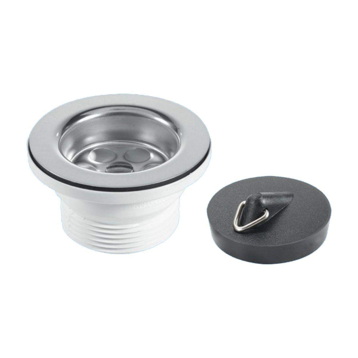 7 x McAlpine BSW10P Centre Pin Bath Waste 70mm Stainless Steel Flange  PVC Plug
