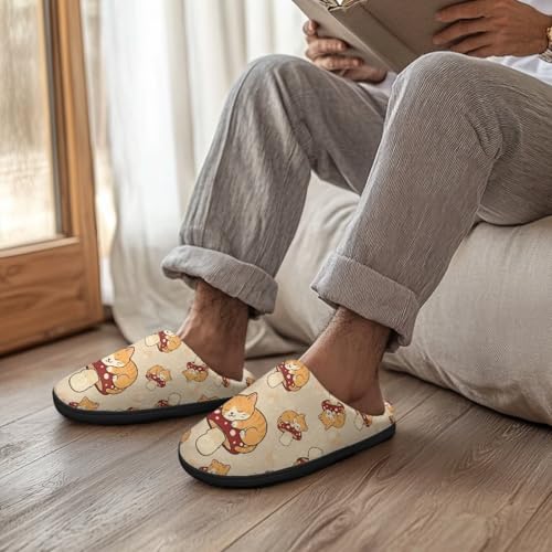 Binienty Cute Animal Print Winter Slippers for Women Indoor Slip on House Shoes Matching Family Pajama3