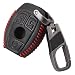 Smart 3button Leather Key Cover Bag Fob Shell Car Key Cases Fit For Mercedes Benz W203 W205 W210 W211 W212 W124 Accessories Red