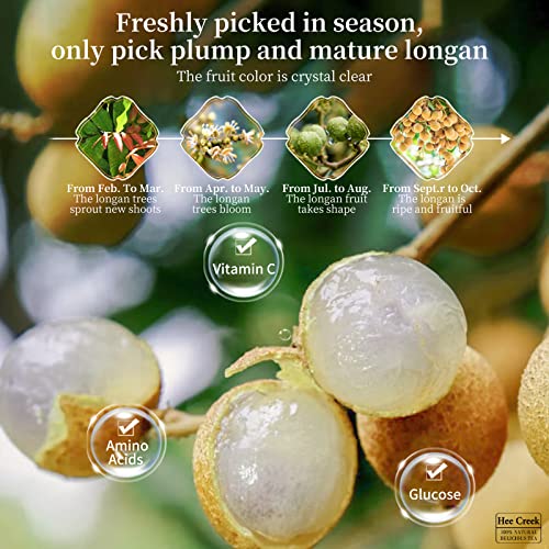 Hee Creek Dried Longan 10oz/280g 100% Natural Longan fruit Meat,No Added Healthy Snack, Chewing And Cooking,Produced In China, 桂圆干 桂圆 龍眼乾