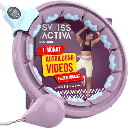 Swiss Activa+ S5.S Silent Hula Hoop Reifen Erwachsene mit Zähler 60-112cm...