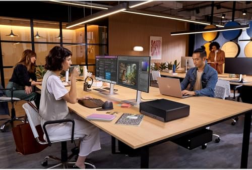 Image of HP EliteDesk 805 G9 Small Form Factor Desktop • 16GB DDR5 RAM • 512GB SSD • Ryzen5 Processor(1.3 Times Faster than Intel i7-1255U) • Dual Display Support(HDMI+DP) • RJ-45 • Windows 11 • Wired KB&Mouse