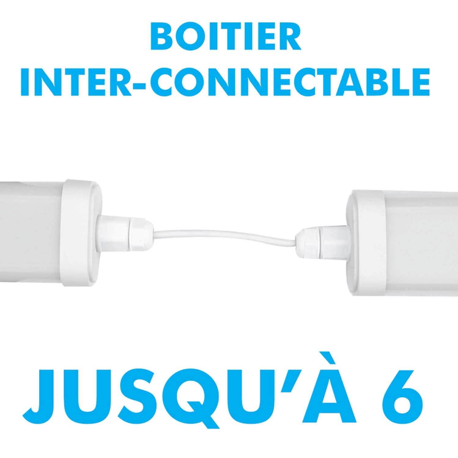Arum LIGHTING - Lot de 8 Réglettes LED Étanches PANAMA, 120 cm, 40W (4500 Lm), Blanc Neutre 4000K, Étanche IP65, Interconnectables, Luminaire Puissant pour Garage et Atelier