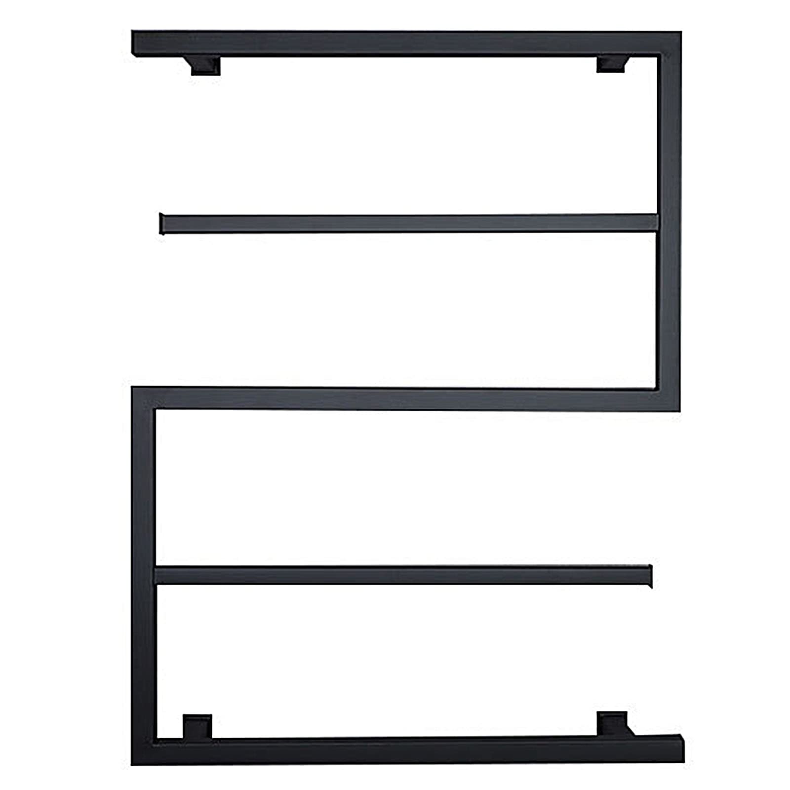 asdchZen Heated Towel Rack,Wall Mount Towel Heater For Bathroom Electric Towel Drying Rack Stainless Steel Heated For Bath,5 Heating Rods,Black,Plugin-Black-Hardwired,Black-Hardwired