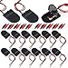 RUNCCI-YUN 20 Pezzi CR2032 Porta Batteria in Plastica,CR2032 Porta batterie a bottone 1 x 3V con Interruttore ON-off del Cavo (Nero)