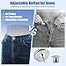 ESVIENS Jean Buttons for Loose Jeans, Button Pins for Jeans to Make Smaller, No Sew Button Replacement, Adjustable and Reusable Waist Tightener (12)
