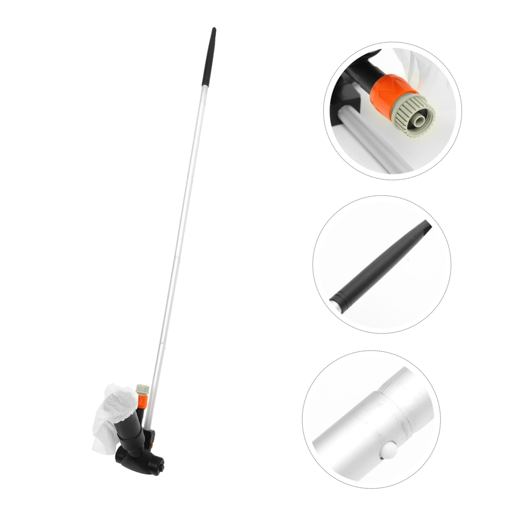 Parliky Swimming Pool 1 Set Portable Vacuum Jet Suction Head Easy Install Lightweight Plastic Long Handle Pool Supplies