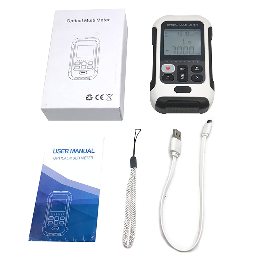 Misuratore di potenza ottico tutto in 1 con risoluzione dei guasti visivi VFL e RJ45 Monitoraggio dei cavi multifunzione in fibra ottica con batteria agli ioni di litio (AT-TM570OPMVFL)