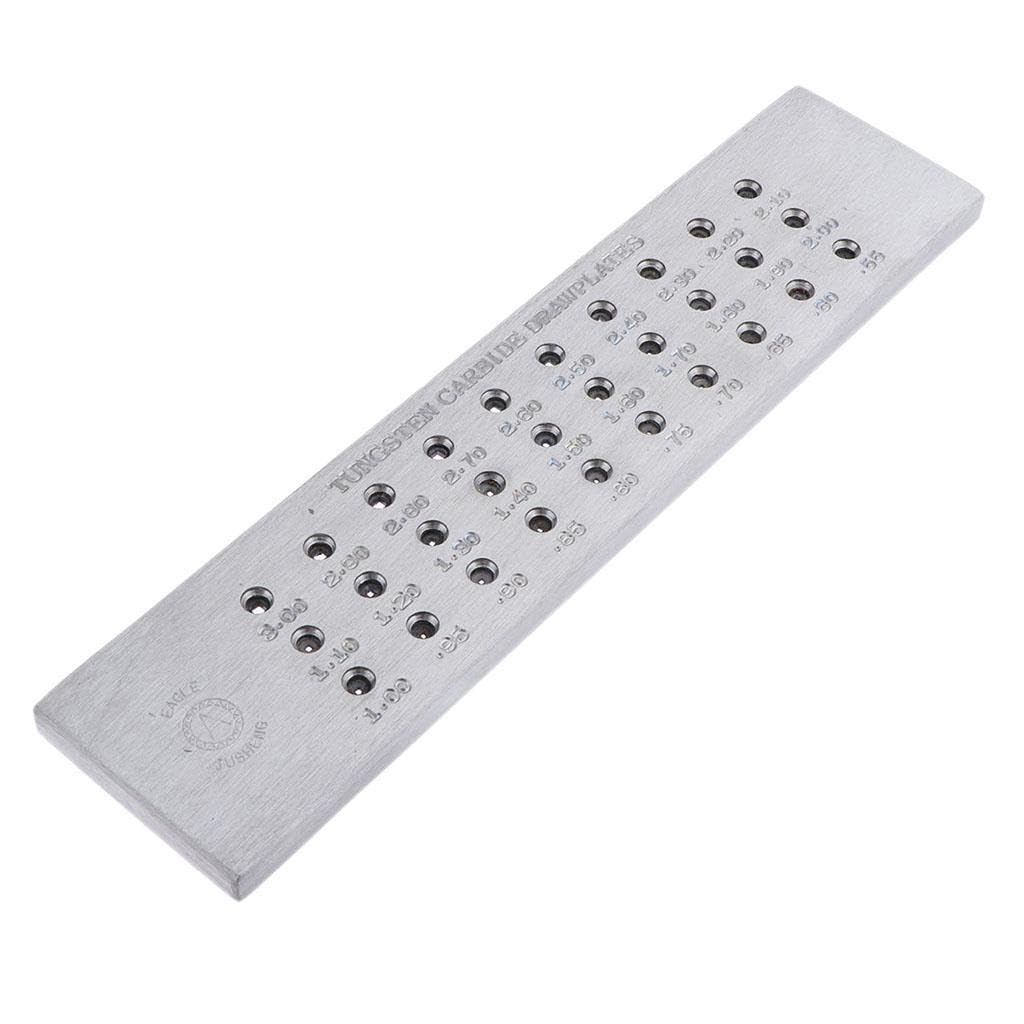 Strumento per gioielli con trafila in filo metallico quadrato a 30 fori in carburo di tungsteno 0,55-3 mm