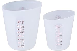 2 Pcs Silicone Measuring Cups for Epoxy Resin Casting