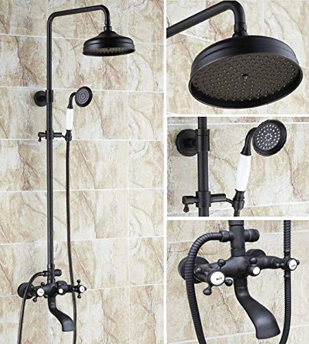 Colonne de douche de pluie en laiton huilé noir mhg102 style rétro